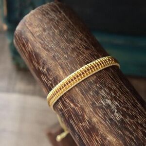 Gold & Bronze Miyuki Seed Bead Bracelet